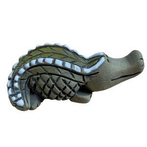 Rinconada Artesiana Ceramic Arts Retired Crocodile Baby Gator Figurine Green